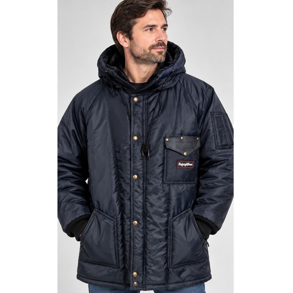 RefrigiWear Iron-Tuff 0360R Men's 3XL Dark Navy Insulated Parka Workwear